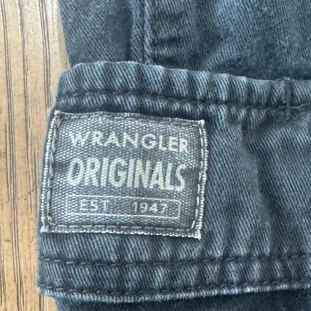 Wrangler Originals Cargo Shorts Mens 30 Black Utility Pocket Workwear Casual